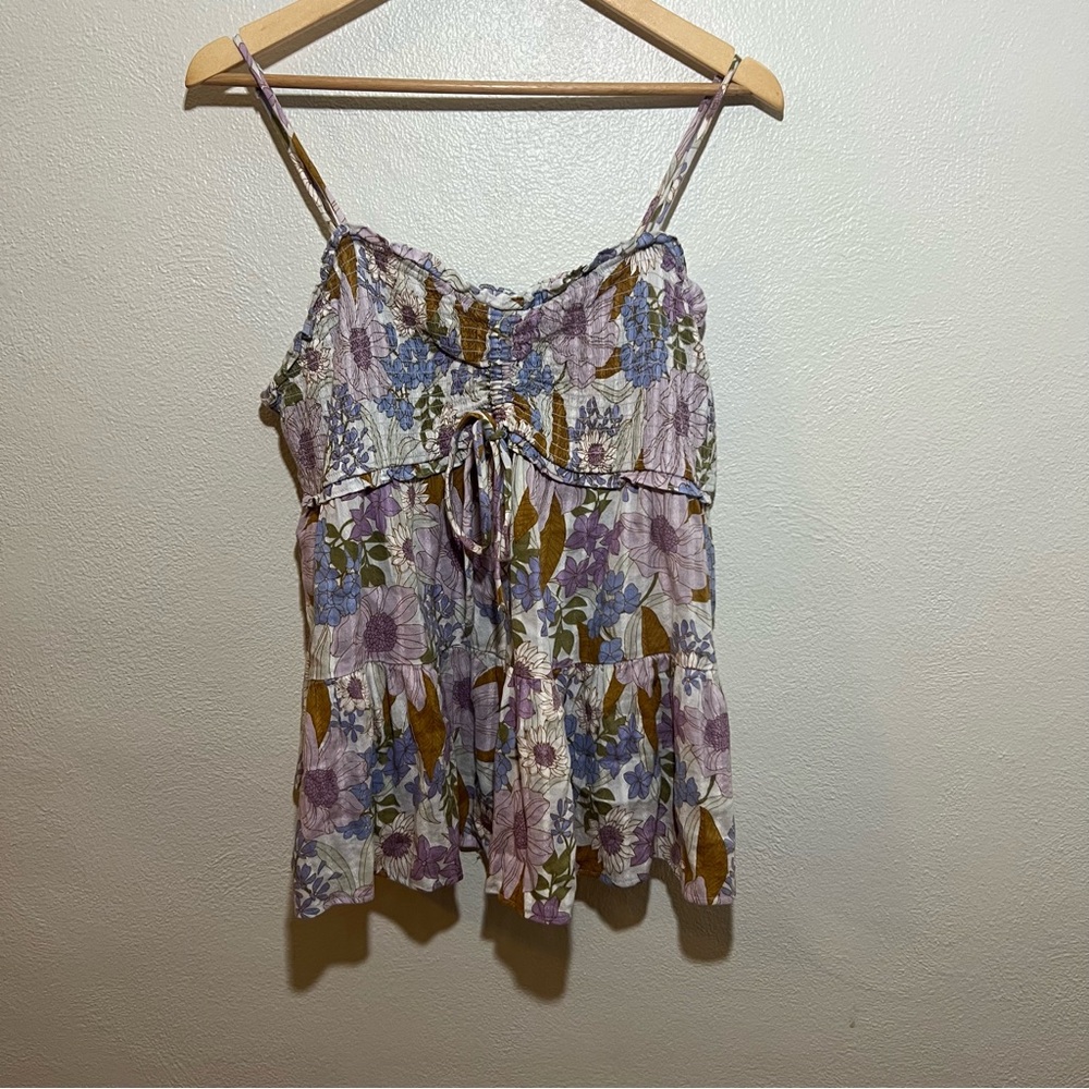 American Eagle Outfitters Floral Tank Top. Size Large. Babydoll. 70s Vibe.